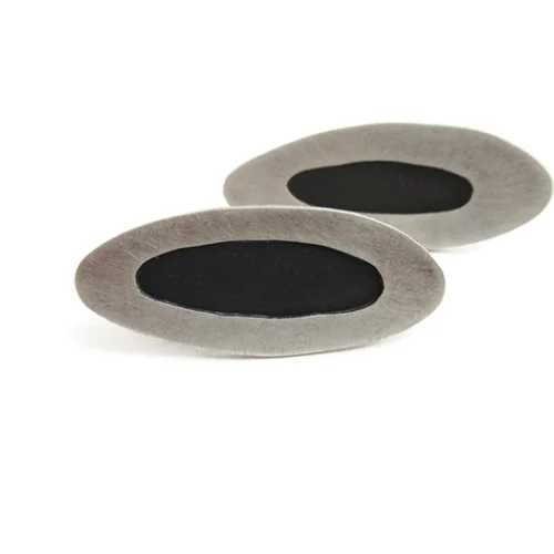 Asymmetrical Silver Stud Earrings