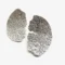 Satin Silver Textured Earrings