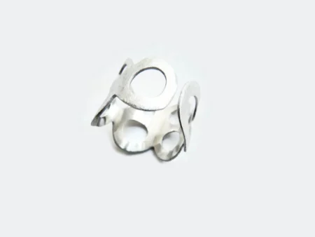 Adjustable Circles Silver Ring