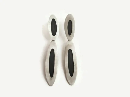 Asymmetrical Silver Post Earrings