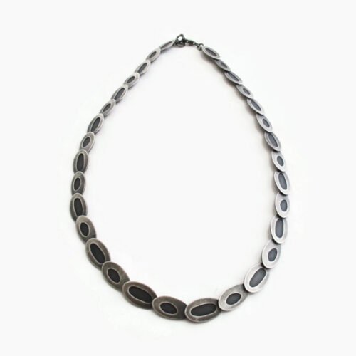 Two Tones Silver Link Necklace