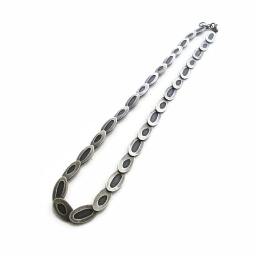 Two Tones Silver Link Necklace