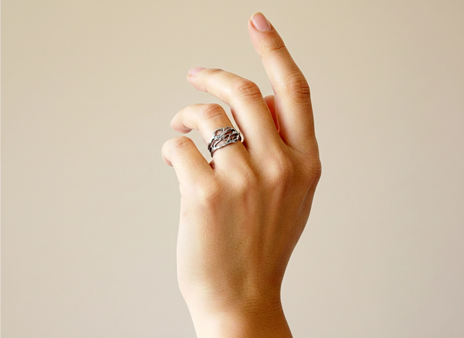 Natural Pattern Adjustable Ring