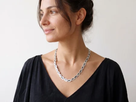 Two Tones Silver Link Necklace