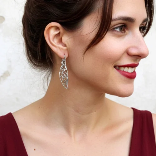 Organic Silver Hook Earrings