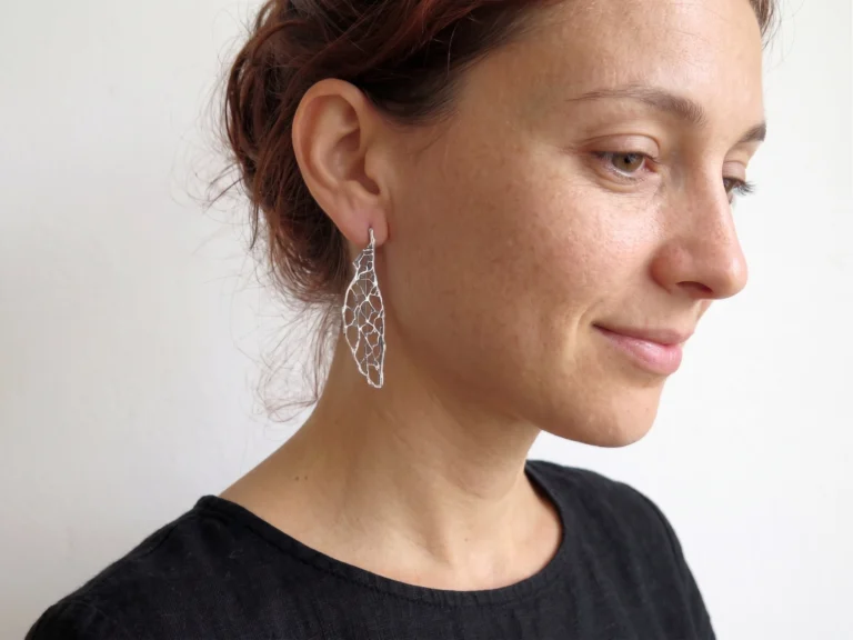 Organic Silver Hook Earrings