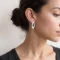 Organic Silver Dangle Earrings