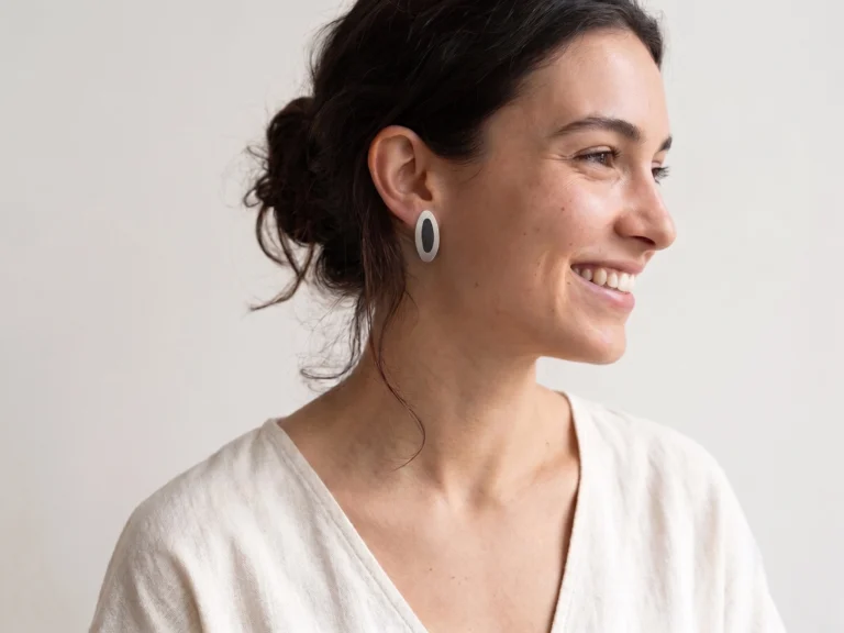 Asymmetrical Silver Stud Earrings
