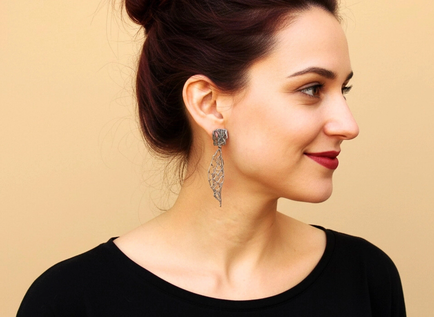 Botanical Silver Dangle Earrings