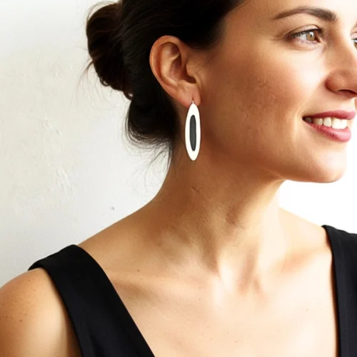 Asymmetrical Silver Dangle Earrings