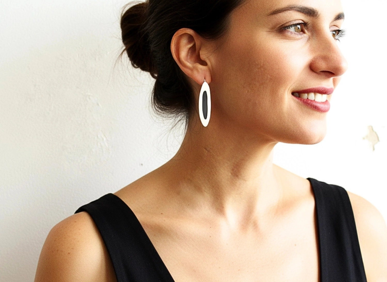 Asymmetrical Silver Dangle Earrings