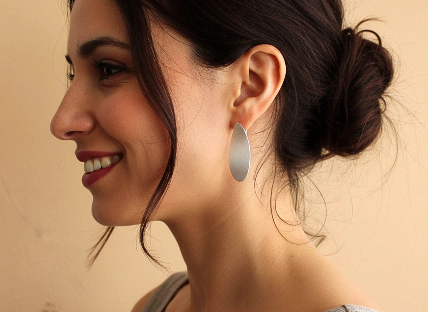 Waved Silver Dangle Earrings