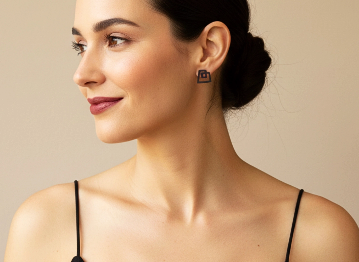 Sculptural Oxidized Silver Stud Earrings