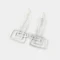 Extra Long Abstract Silver Dangle Earrings