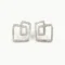 Abstract Silver Stud Earrings
