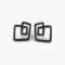 Abstract Oxidized Silver Stud Earrings