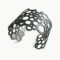 Circles Wide Oxidized Silver Cuff Bracelet