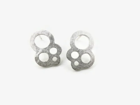 Circles Silver Stud Earrings