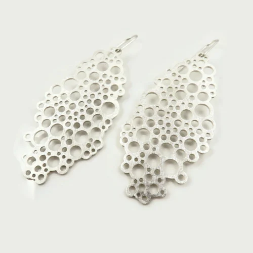Large Statement Silver Dangle Earrings