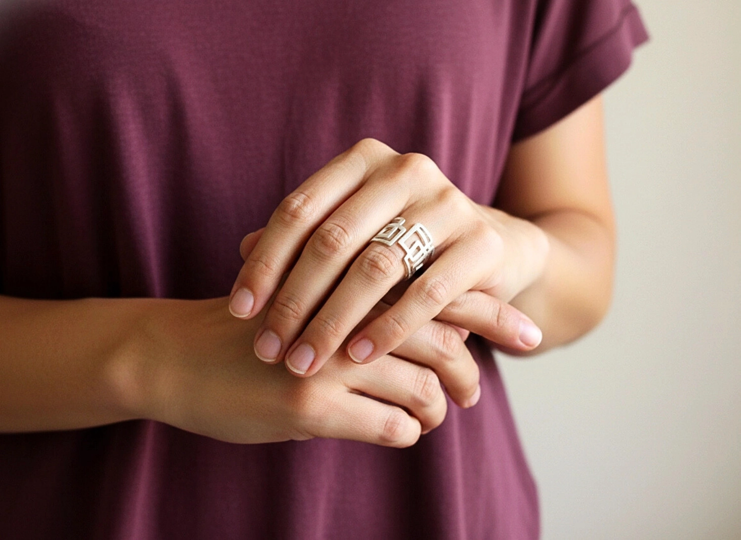 Adjustable Modernist Silver Ring
