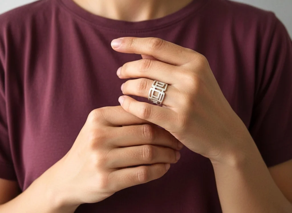 Adjustable Modernist Silver Ring