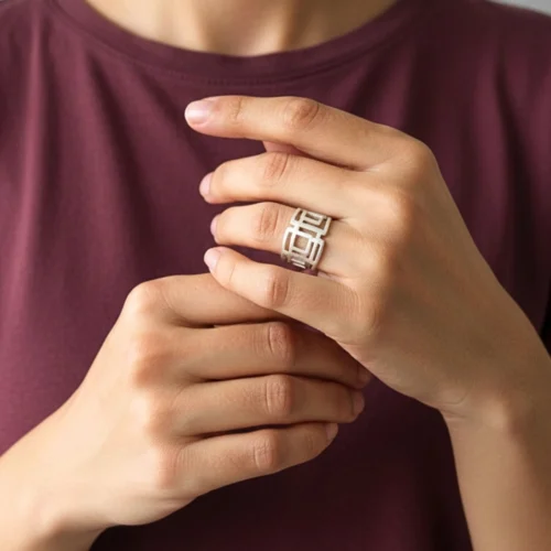 Adjustable Modernist Silver Ring