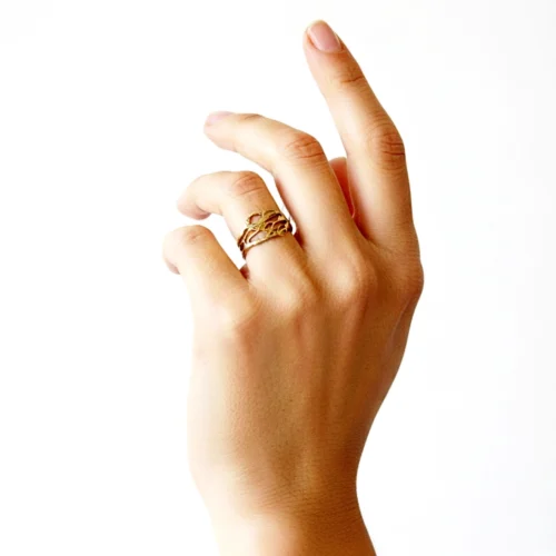 Organic Bronze Adjustable Ring