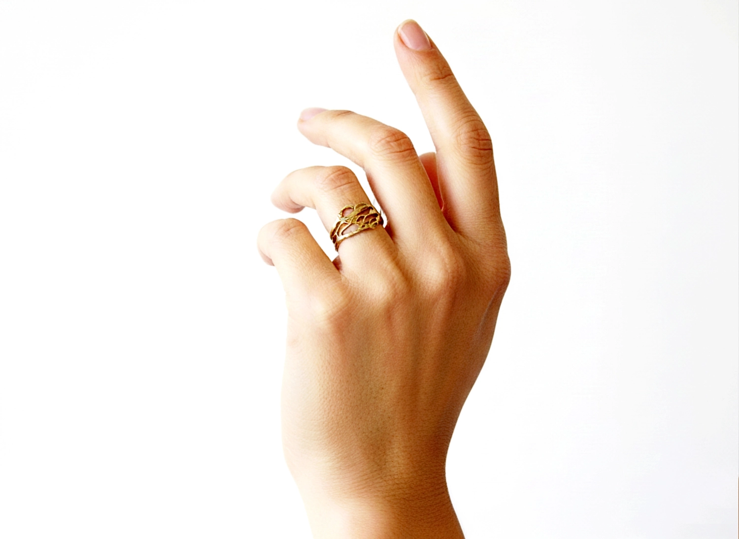 Organic Bronze Adjustable Ring