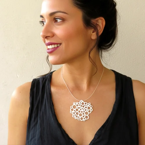 Large Modern Sculptural Silver Pendant