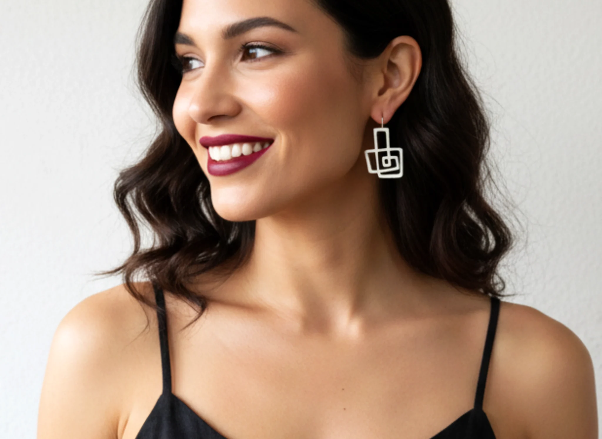 Silver Line Contemporary Dangle Earrings