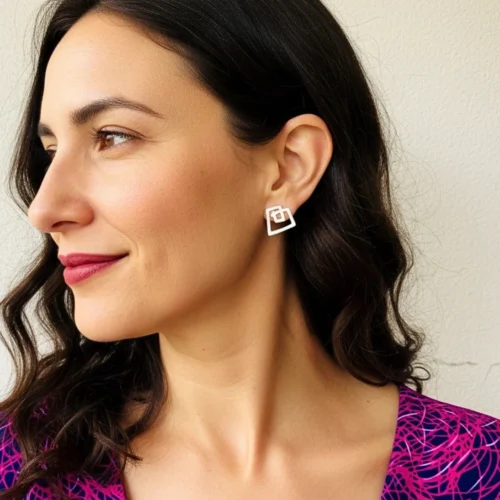 Sculptural Silver Stud Earrings