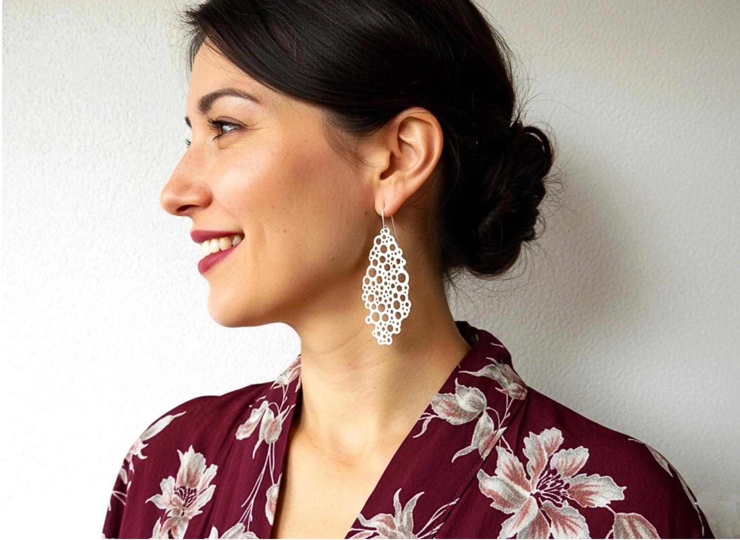 Large Statement Silver Dangle Earrings