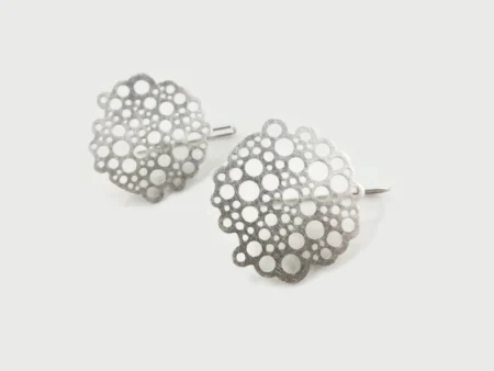 Artistic Circles Silver Dangle Earrings