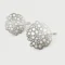 Artistic Circles Silver Dangle Earrings
