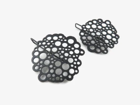 Artistic Circles Oxidized Silver Dangle Earrings