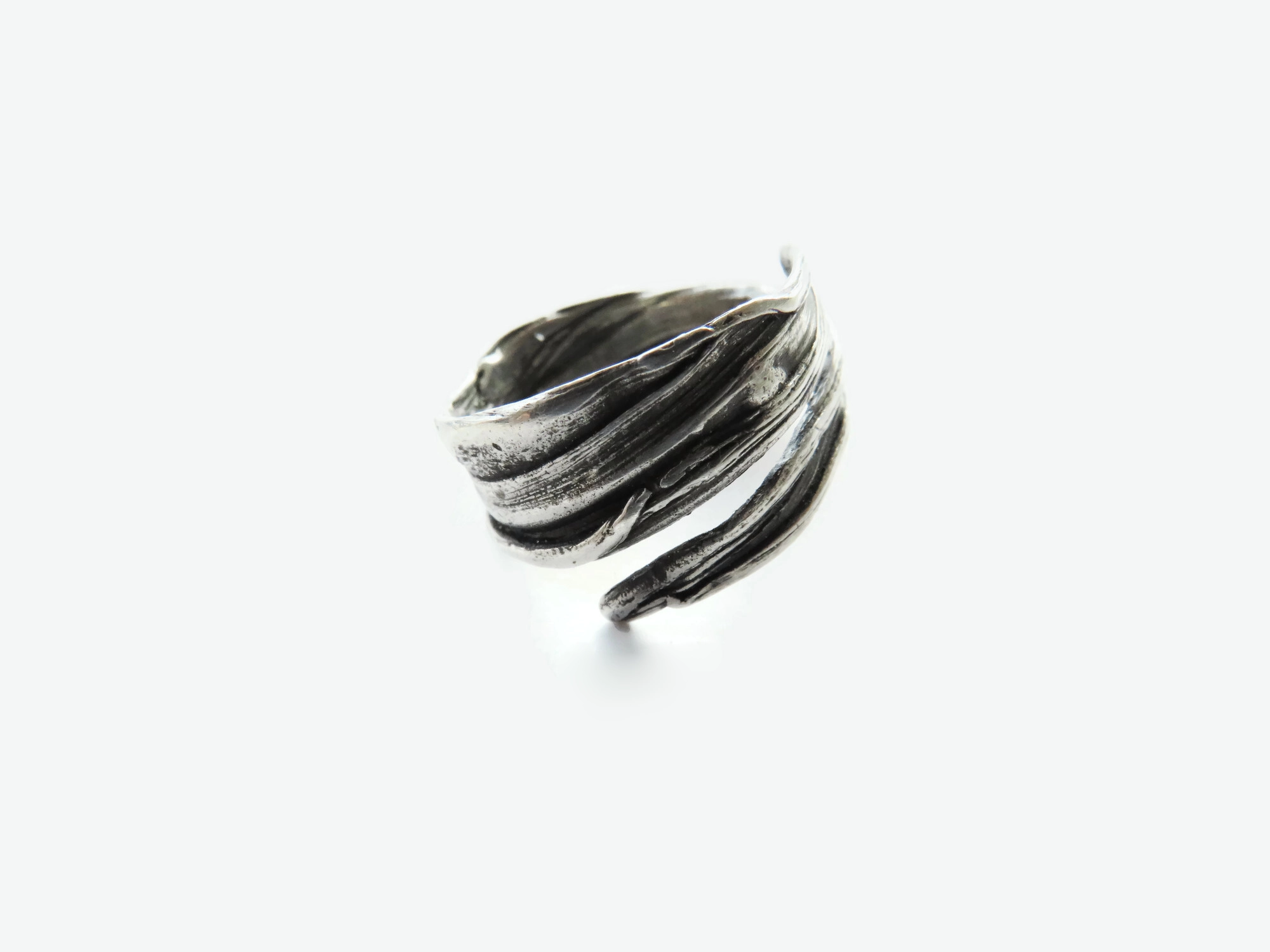 Adjustable Organic Silver Ring