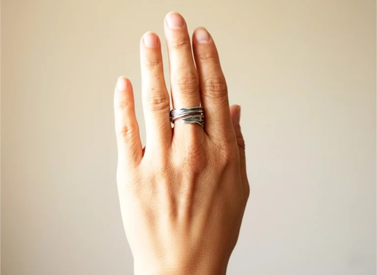 Adjustable Organic Silver Ring