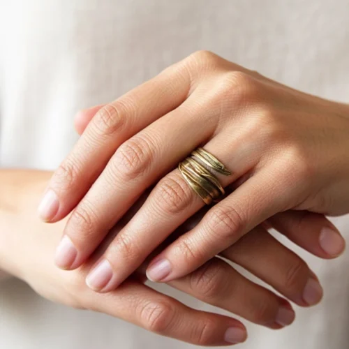 Adjustable Organic Bronze Ring