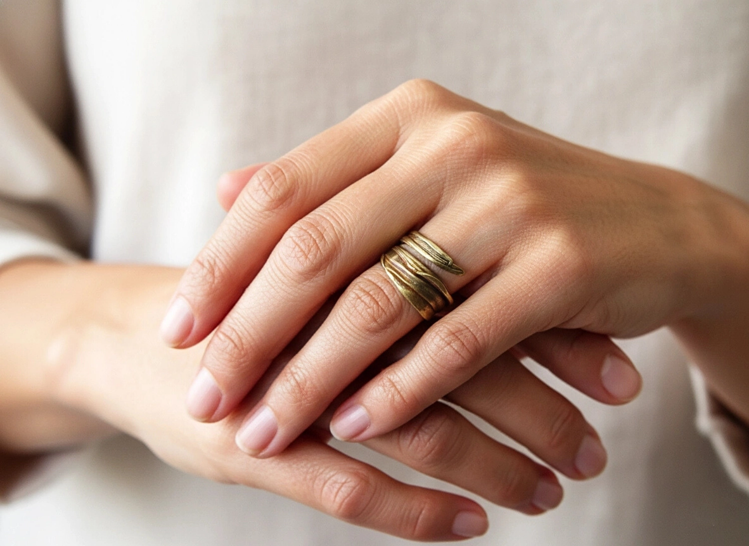 Adjustable Organic Bronze Ring