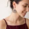 Floral Large Oxidized Silver Earrings