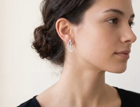 Botanical Silver Stud Earrings