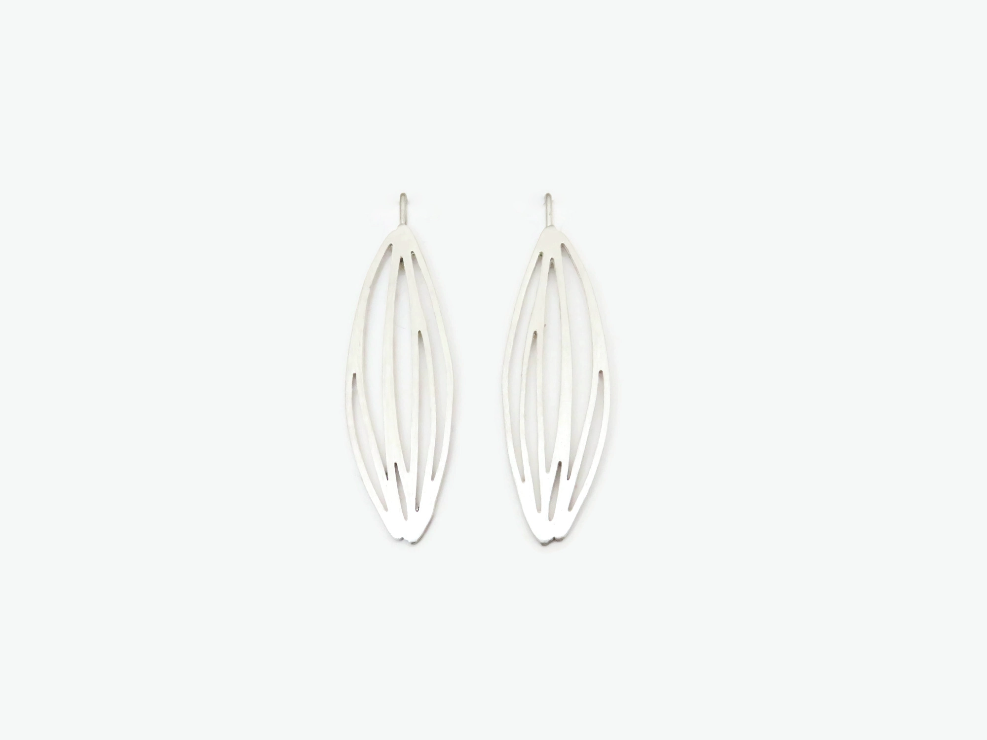 Natural Inspired Silver Dangle Earrings