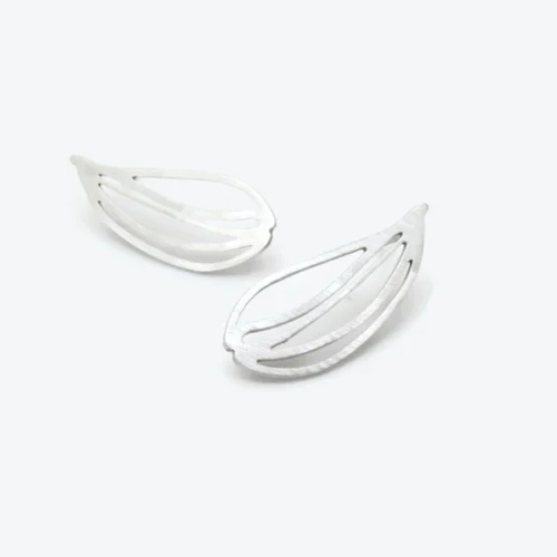 Botanical Silver Stud Earrings