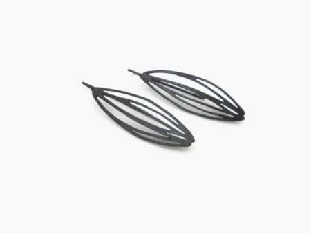 Botanical Oxidized Silver Earrings