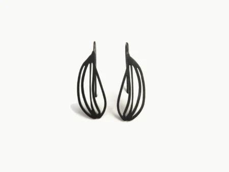 Organic Design Oxidized Silver Dangle Earrings