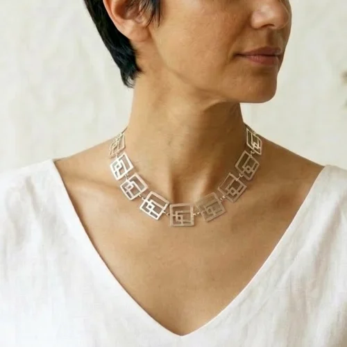Modernist Silver Necklace