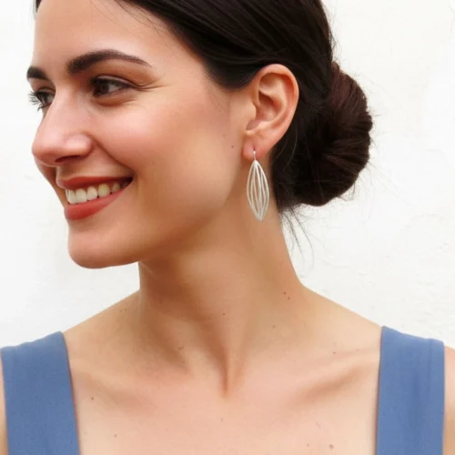 Natural Inspired Silver Dangle Earrings