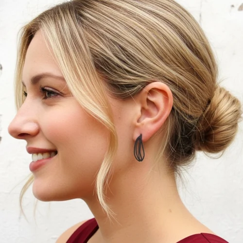 Botanical Oxidized Silver Stud Earrings
