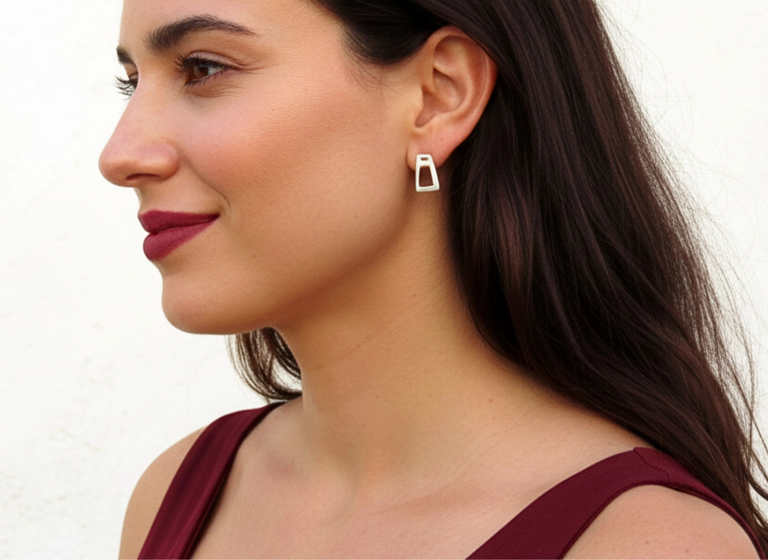 Mismatched Matte Silver Stud Earrings