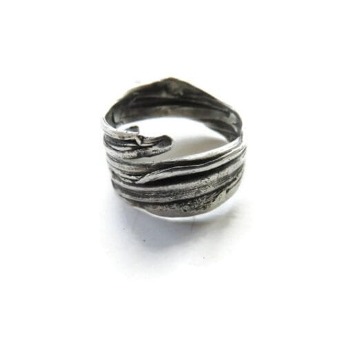 Adjustable Organic Silver Ring